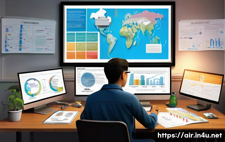대기환경 산업기사 필기 과목별 공부법 - A detailed educational illustration showing a student studying air pollution concepts with colorful ...