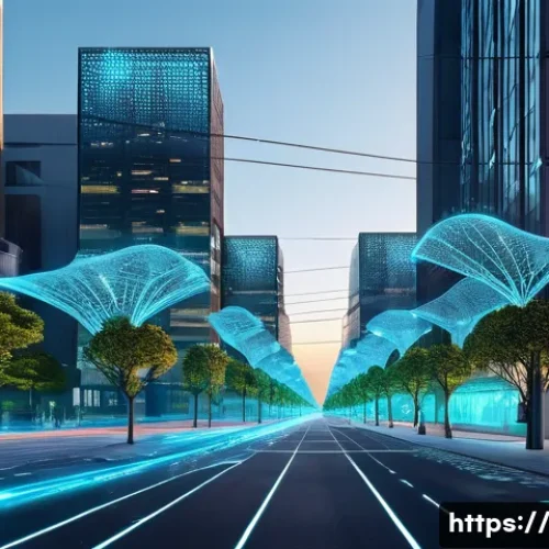 대기환경분야 최신 연구 동향 - A futuristic urban landscape featuring a dense network of ultra-precise, nano- and MEMS-based air qu...
